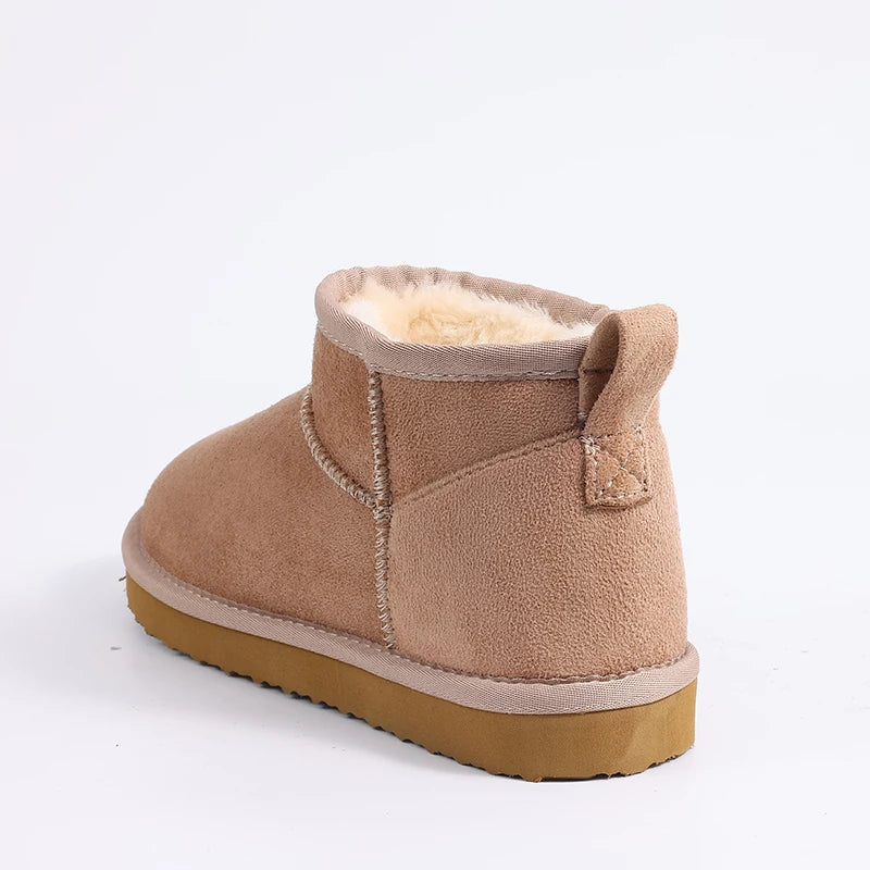Luxury Winter Short Plush Snow Boots Cotton Shoes New Anti-suede Women Boots Casual Flat Nonslip Cotton Boots Mini Fur Boots