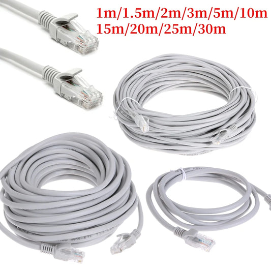 1-30m Router Computer Ethernet Cable High Speed LAN Cord with RJ-45 Connector Internet Network Patch Cord for PC Router Computer