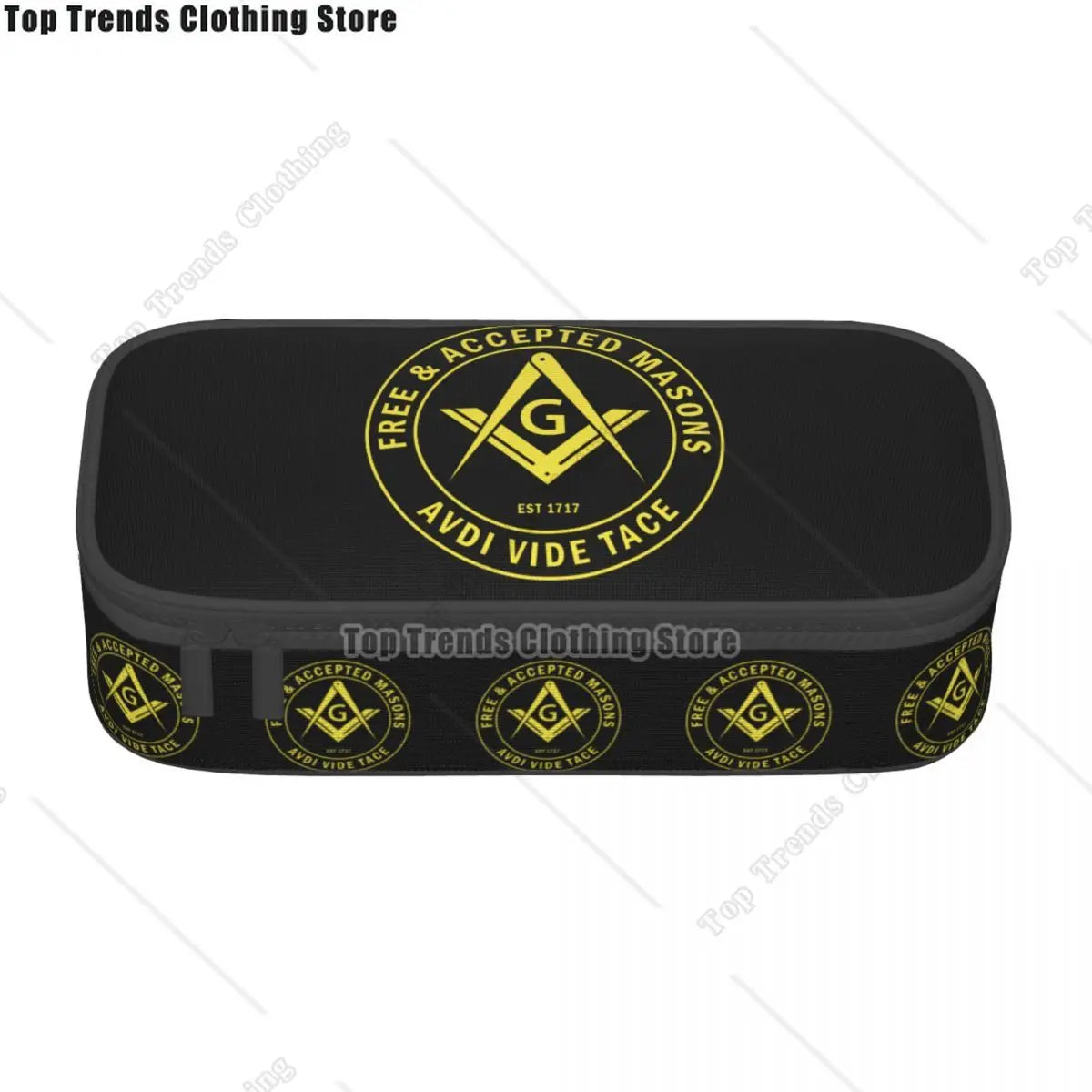 Kawaii Masons Masonic Freemason Pencil Cases for Girl Boy Big Capacity Mason Freemasonry Pencil Pouch Stationery