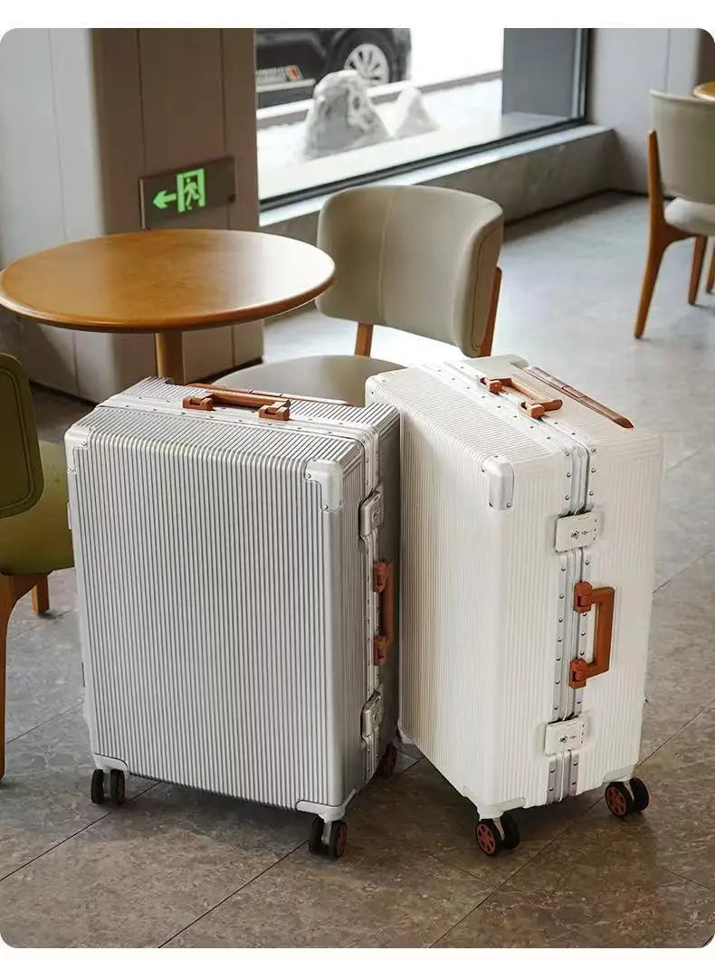 2025 New Wide Trolley Case Luggage Large Capacity 20/24/26 inch Plus Aluminium Frame ABS+PC Luggage Cabin Boarding Suitcase