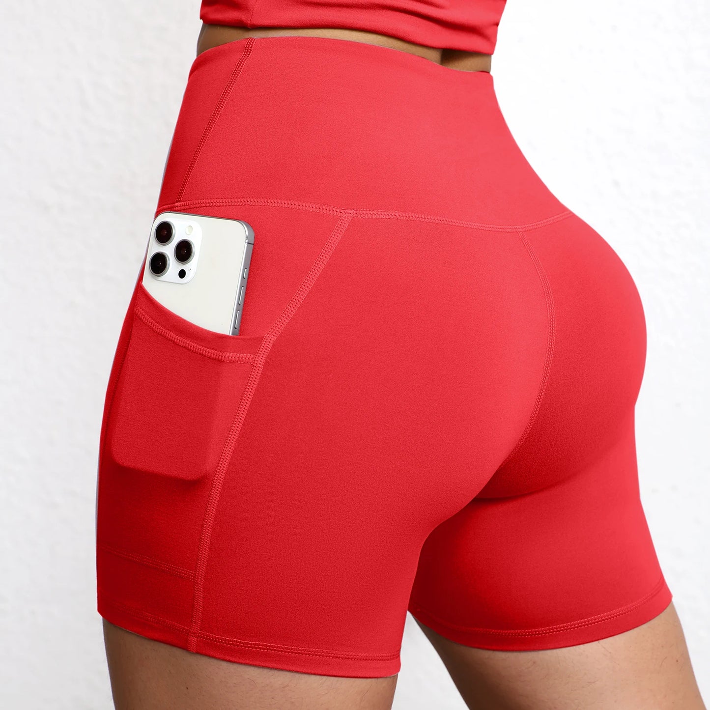 1/3pcs Women Fitness Sexy Short With Pocketed Yoga Legging Shorts Hip LiftTight Sports Shorts Quick Drying Cycling Workout Gym