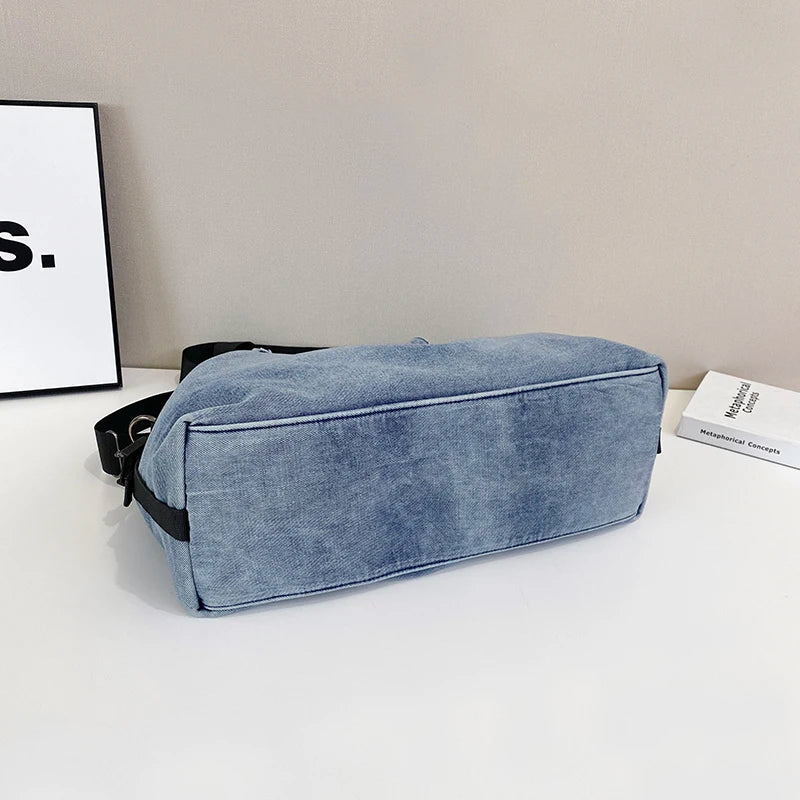 Fashion Big Denim Handbag Women Bag Lady Shoulder Messenger Bags Jeans Luxury Female Large Capacity Travel Tote bags