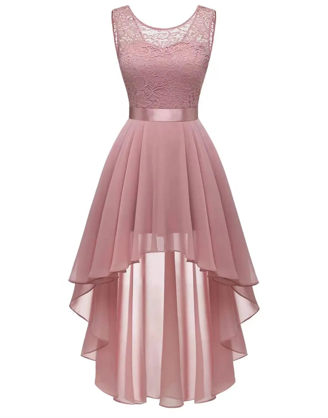 Sexy Lace Trim Chiffon Midi Dress Women's Party Dress Evening Dress Formal Dress Flared Hem Wedding Guest Dress Flowy A-line