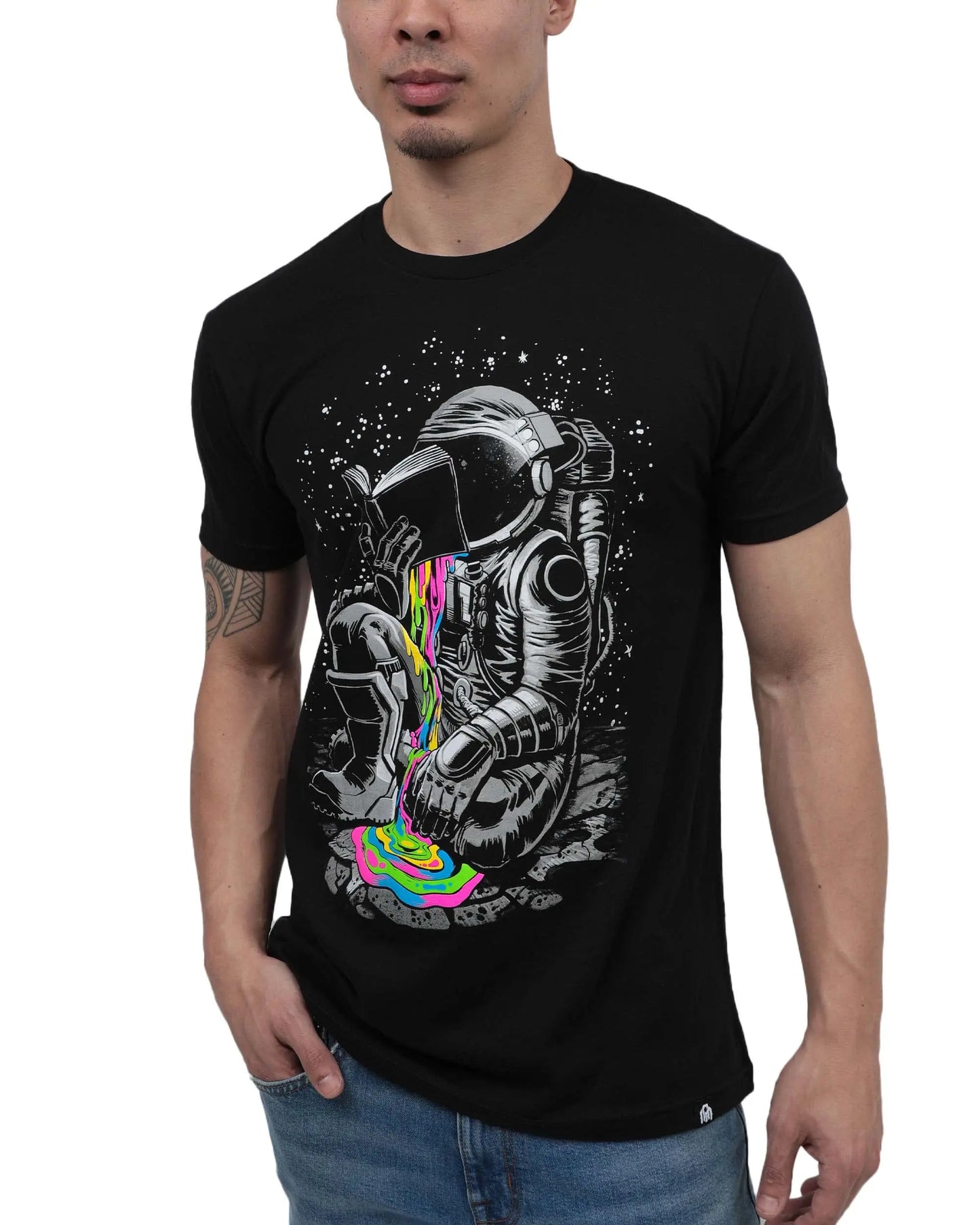 INTO THE AM Graphic Tees for Men S - 4XL Premium Short Sleeve Colorful T-Shirts Trippy Astronaut Designs High Quality 50988
