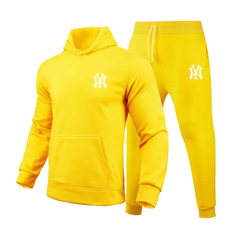 Sportswear, hoodies, drawstring pants, men's sports hoodies, running sportswear for autumn and winter