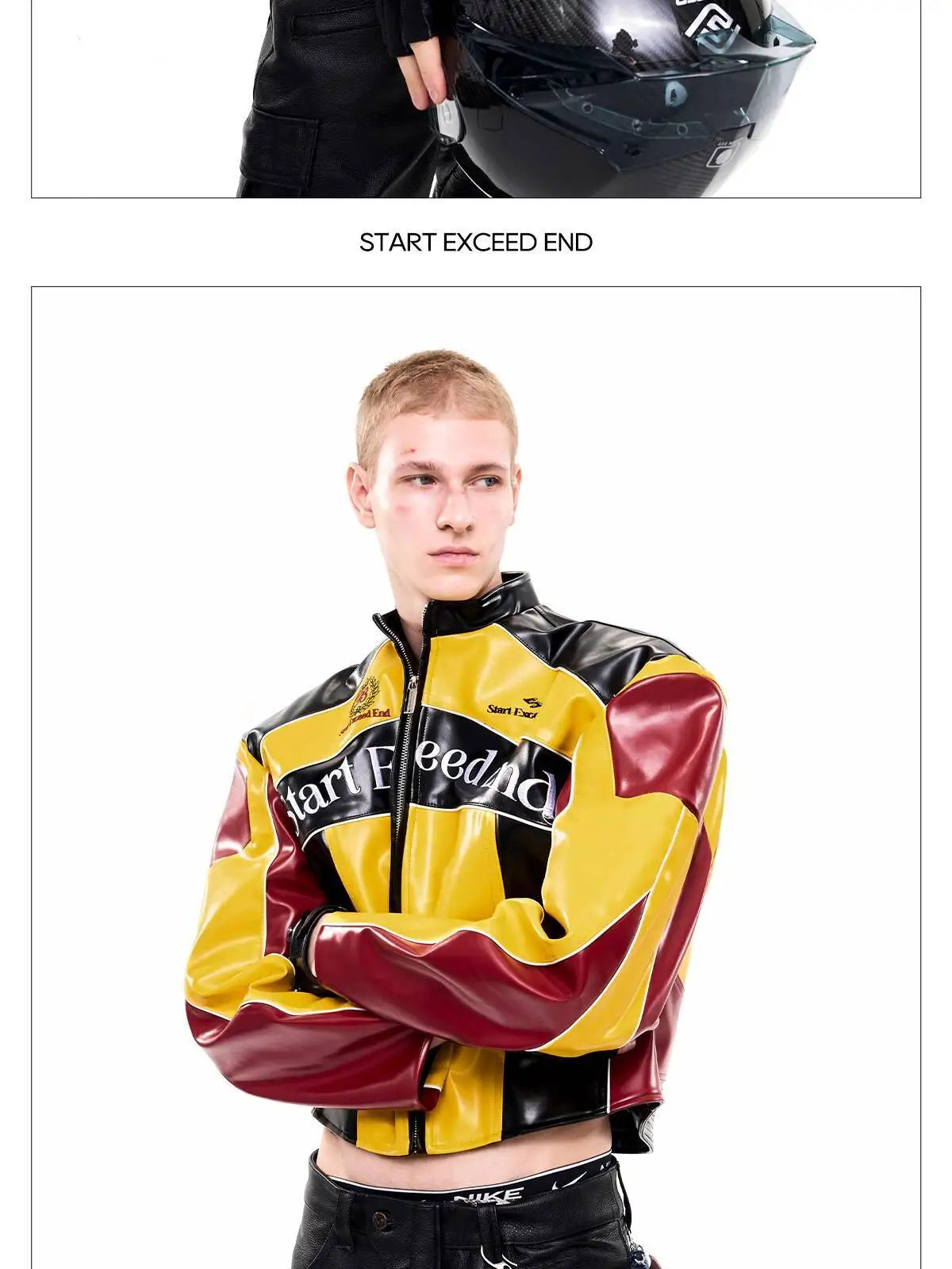 LUZHEN Fashion High Quality Embroidery Pattern Stand Neck Motorcycles Leather Jacket Men's 2025 New Original Short Coat JY4627