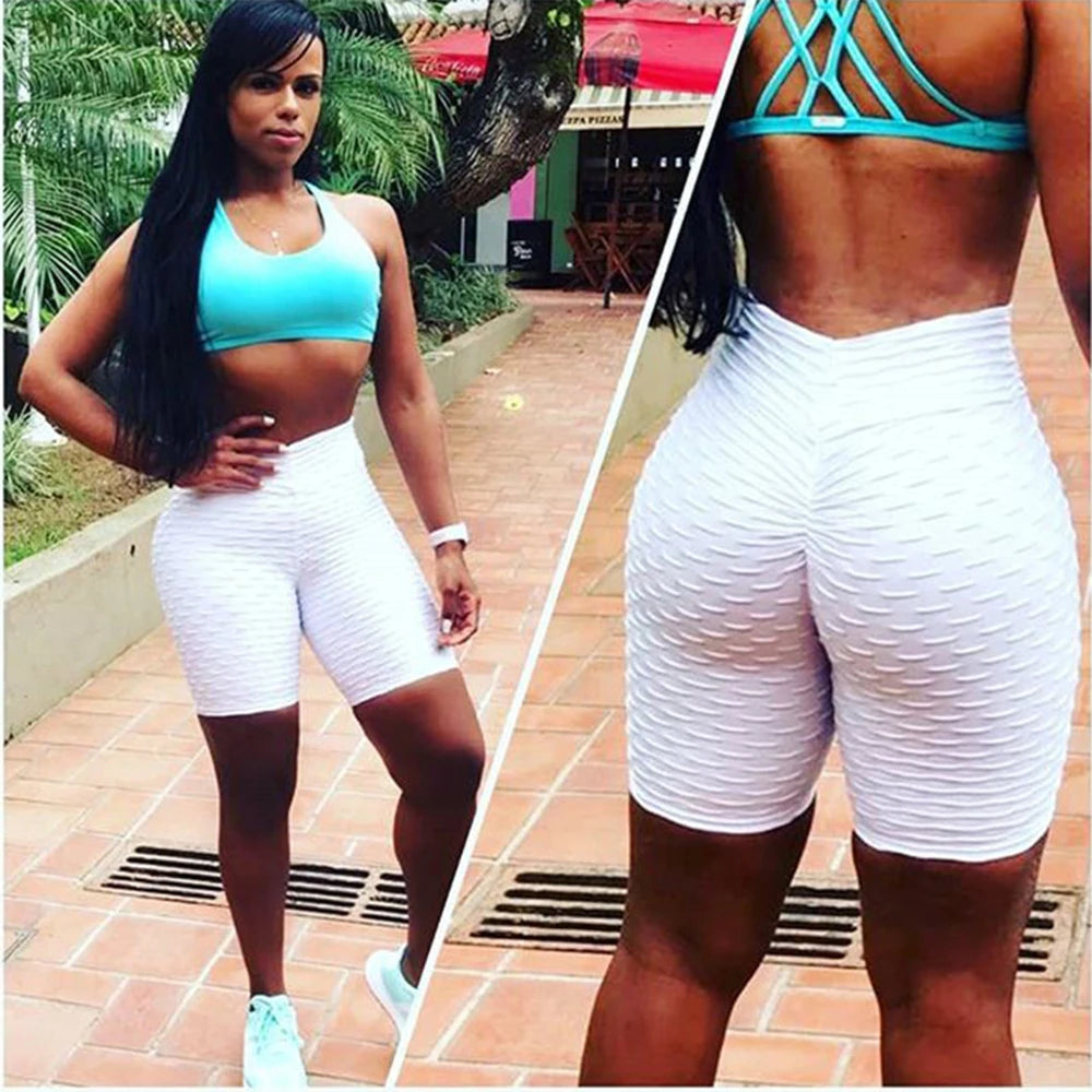 Sports Yoga Shorts High Waist Fitness Pants Exercise Breathable Wear For Women Peach Buttocks Hip Lifting Jogging Safety Shorts