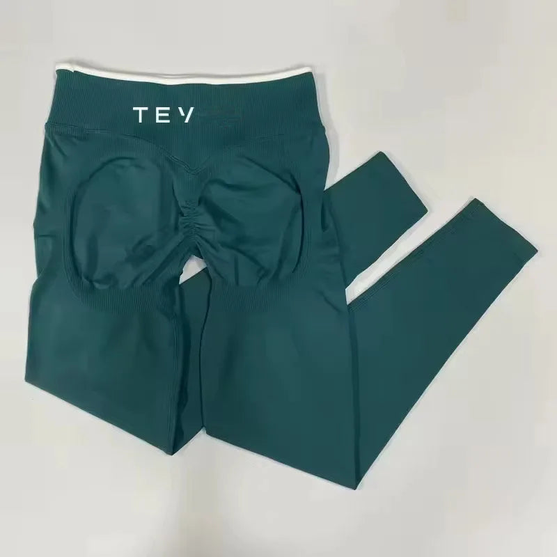 Ignite Sculpt Series Logo Scrunch Seamless Leggings Women Yoga Pants Hip Lifting Running Exercise Gym Sports Bra Fitness Shorts