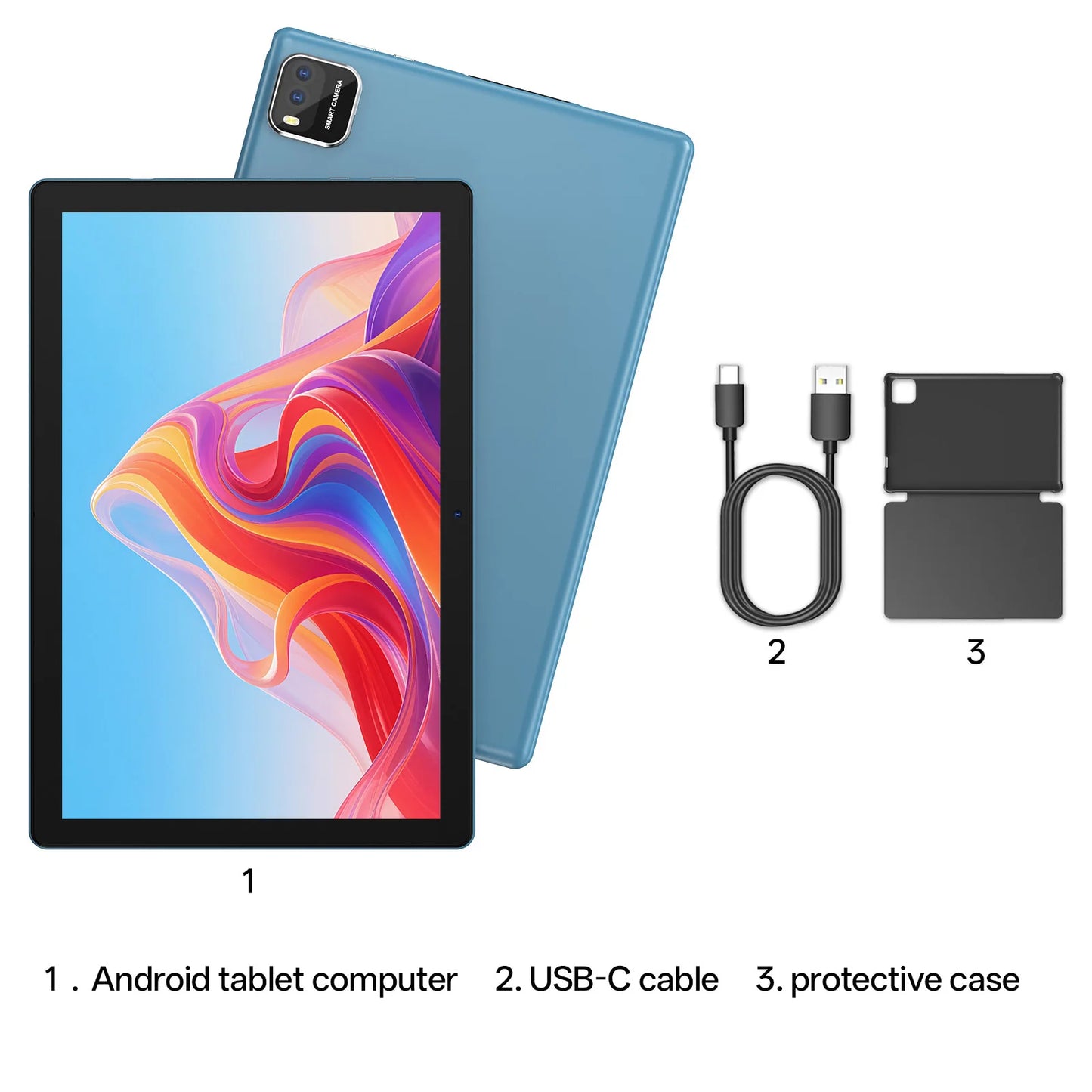 2026 Model Tablet | Brand New Android 16 | 10.0-inch Display | 12GB (3GB+9GB Virtual) RAM + 64GB ROM | Dual Cameras | 6,000mAh