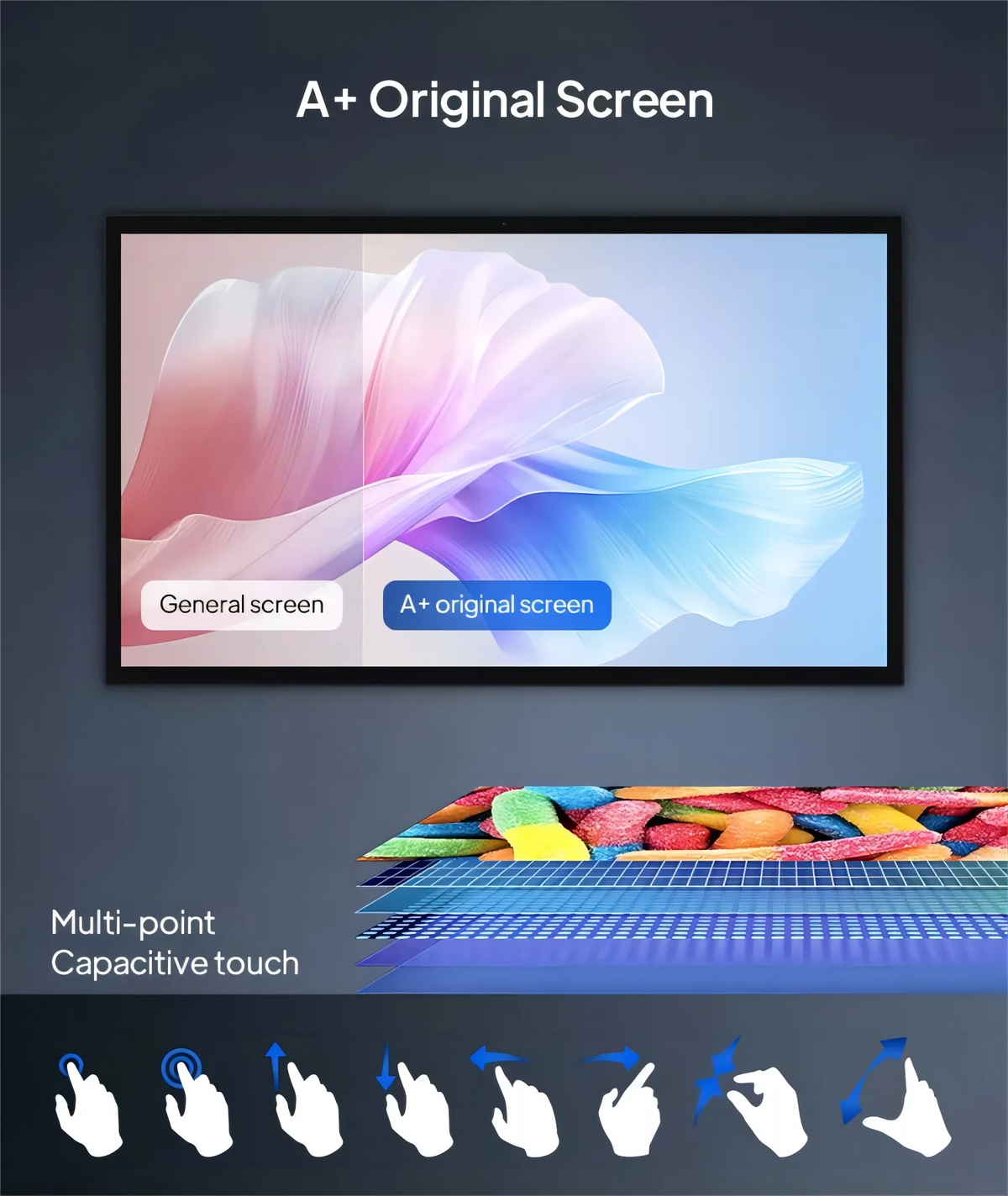 2026newUltra-thin 14 Inch Wall Mounted Android 14 POE Tablet Touch Screen Display 8-core CPU HDMI Input Smart Home Panel