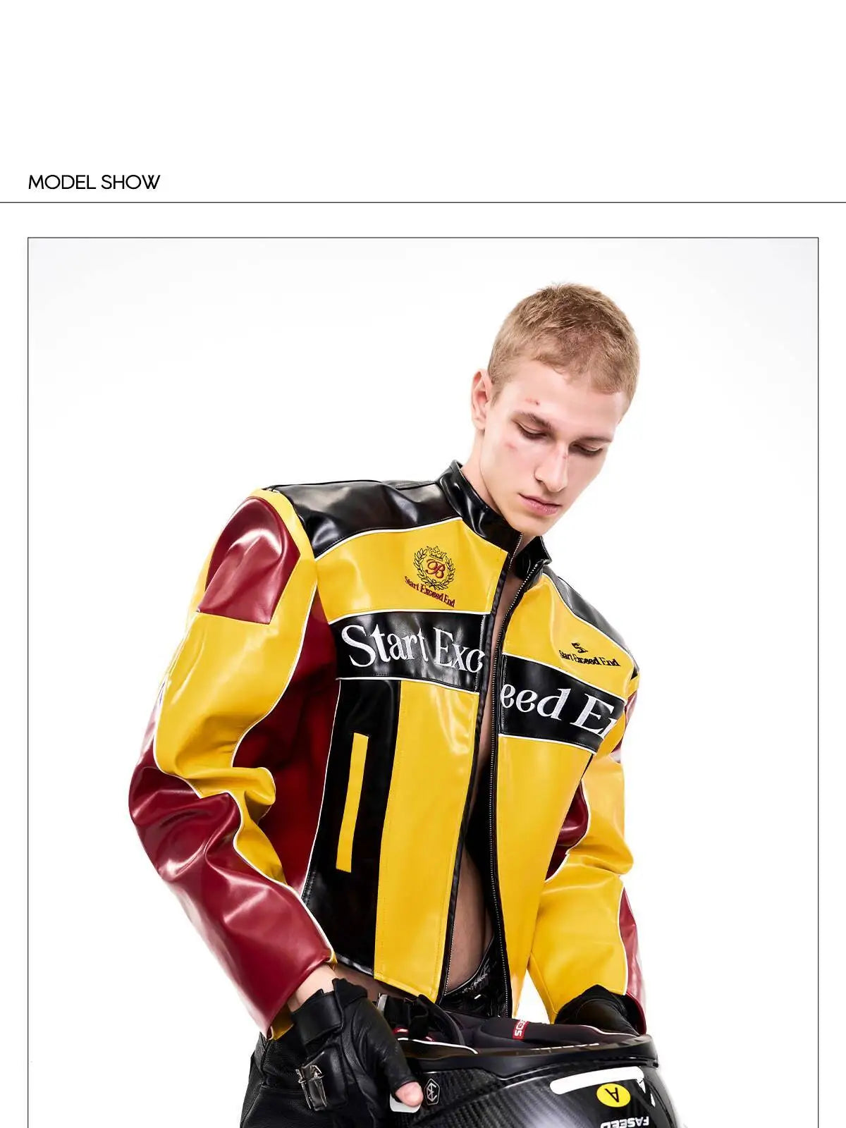 LUZHEN Fashion High Quality Embroidery Pattern Stand Neck Motorcycles Leather Jacket Men's 2025 New Original Short Coat JY4627