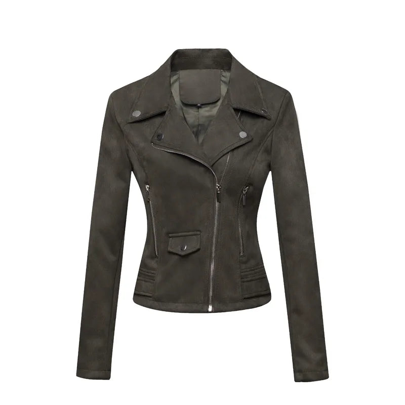 2026 New Women's Red Short Jacket, Fashion Casual Coat Black White Pink Green Brown Female Tops Outerwear XS S M L XL XXL