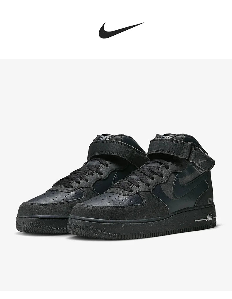 Nike genuine Air Force 1 Men's Casual Breathable Mid-Top Sneakers DQ7666-001