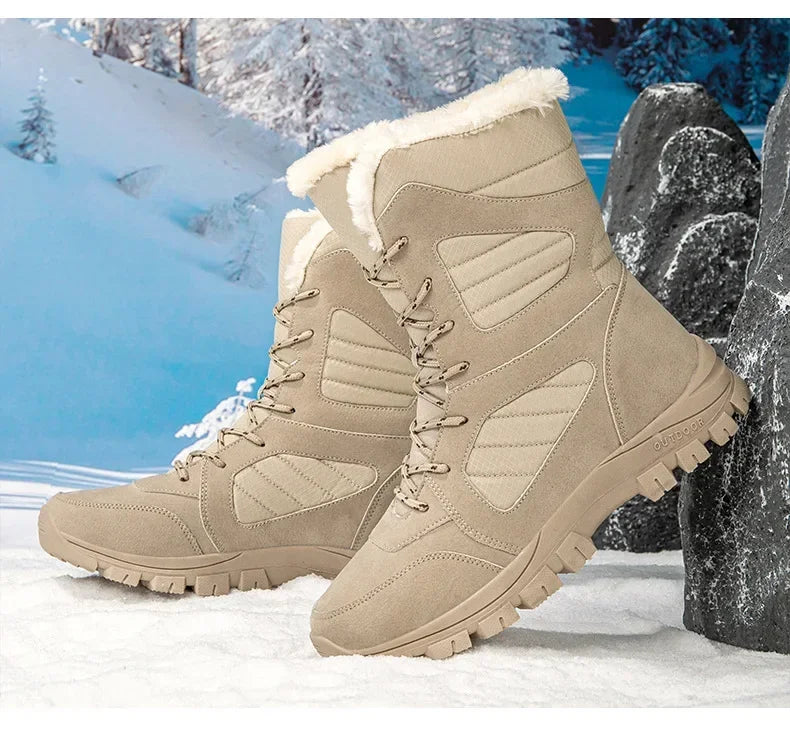 Thickened Winter Snow Boots Men's High Top Cotton Outdoor Sports Boots Couples Snow Shoes Anti-wear Comfortable Warm Zapatillas