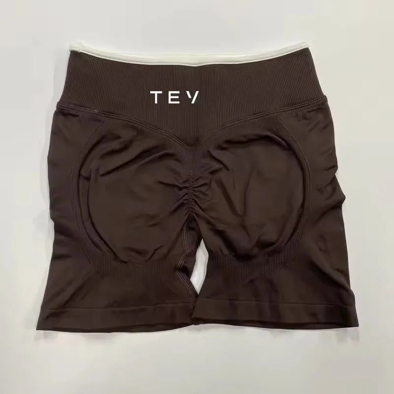 Ignite Sculpt Series Logo Scrunch Seamless Leggings Women Yoga Pants Hip Lifting Running Exercise Gym Sports Bra Fitness Shorts