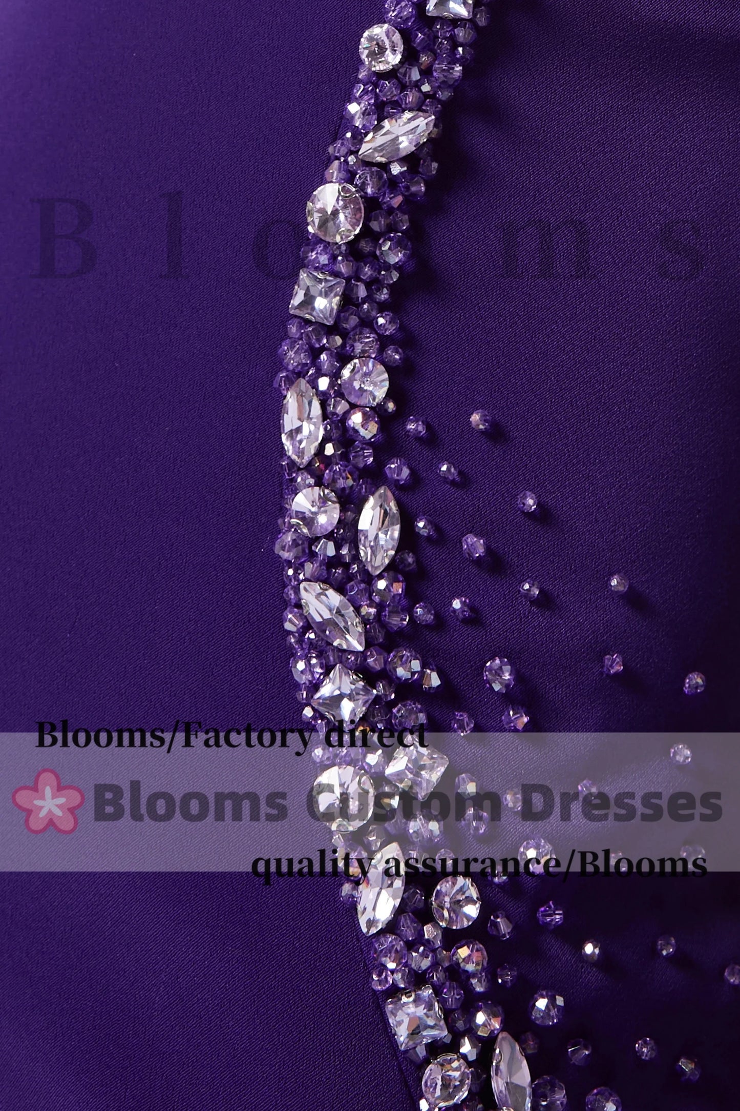 Customized Exquisite Beadings Purple Evening Dresses 2025 Women Wedding Elegant Party Dress Long Sleeves Prom Gown