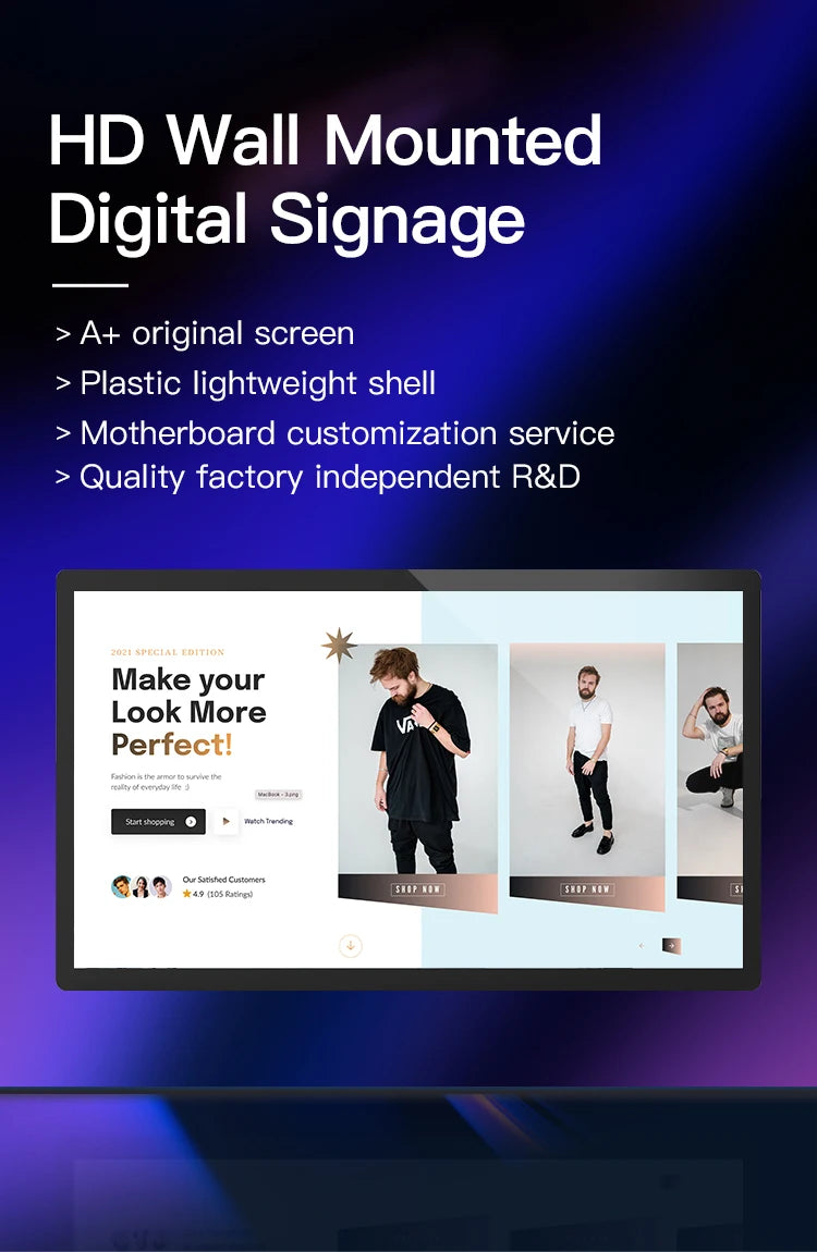 2026newUltra-thin 14 Inch Wall Mounted Android 14 POE Tablet Touch Screen Display 8-core CPU HDMI Input Smart Home Panel