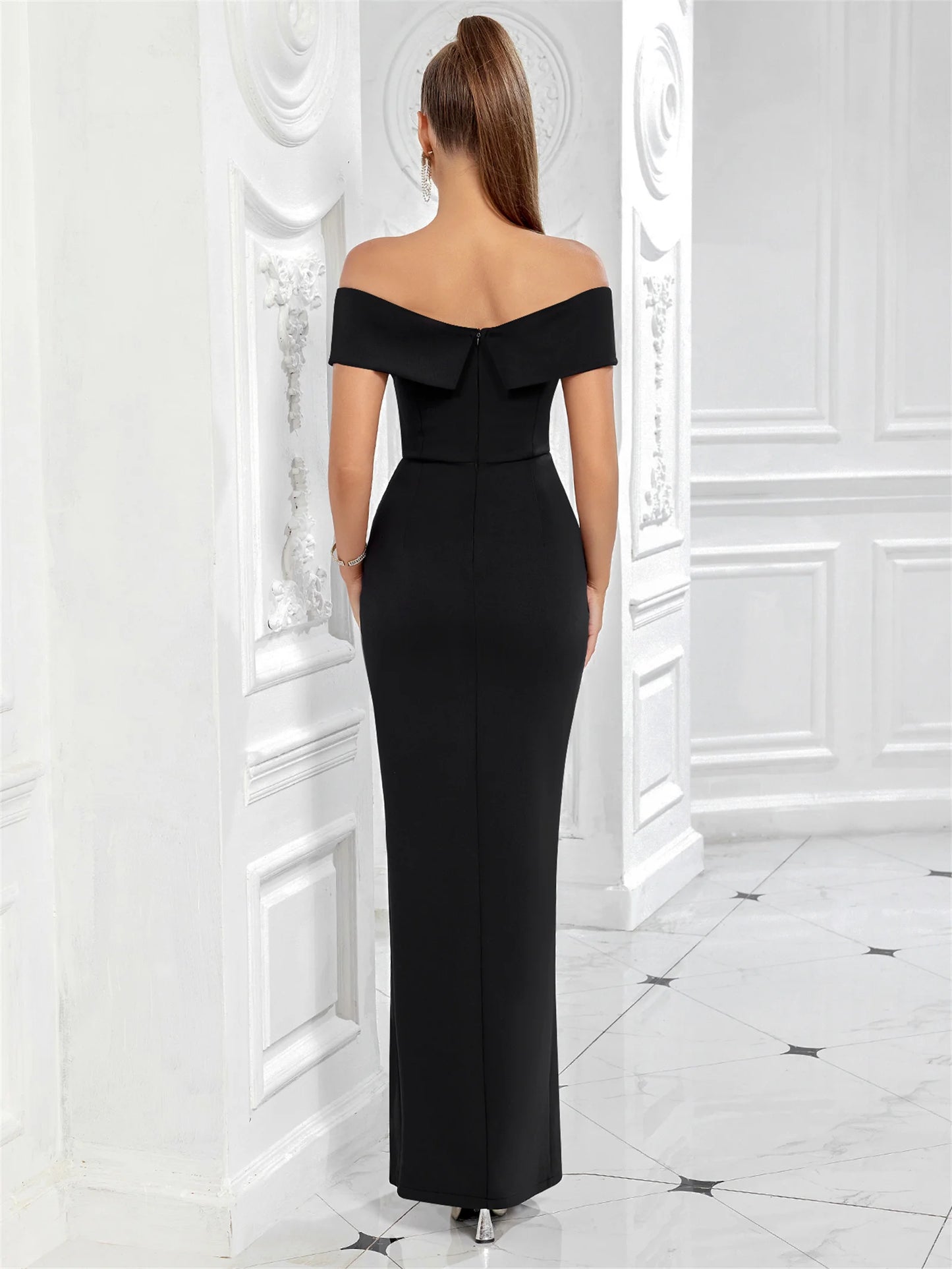 Off Shoulder Wedding Guest Dress For Women Cocktail  Prom Dresses Maxi Evening Night Elegant Gala Lady Vestidos Female Outfits
