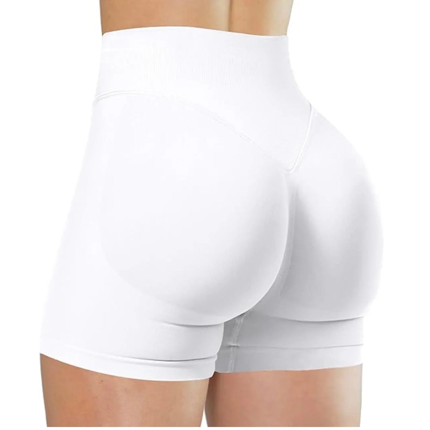 Seamless Women's Gym Yoga Exercise Pants High Waist Peach Hip Solid Color Tight Sexy Shorts Fitness Leggings