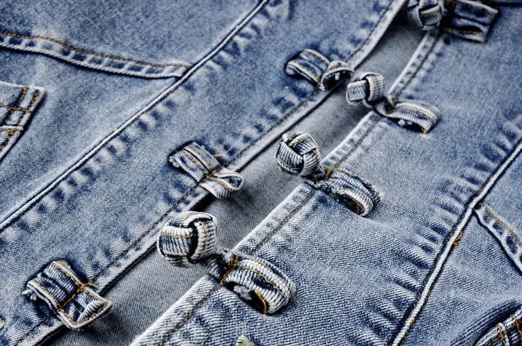 Women 2026 Spring Embroidered  Denim Jacket New Short Jackets Cardigan  Cowboy Coat Basic Jacket  Female Plus Size 3XL