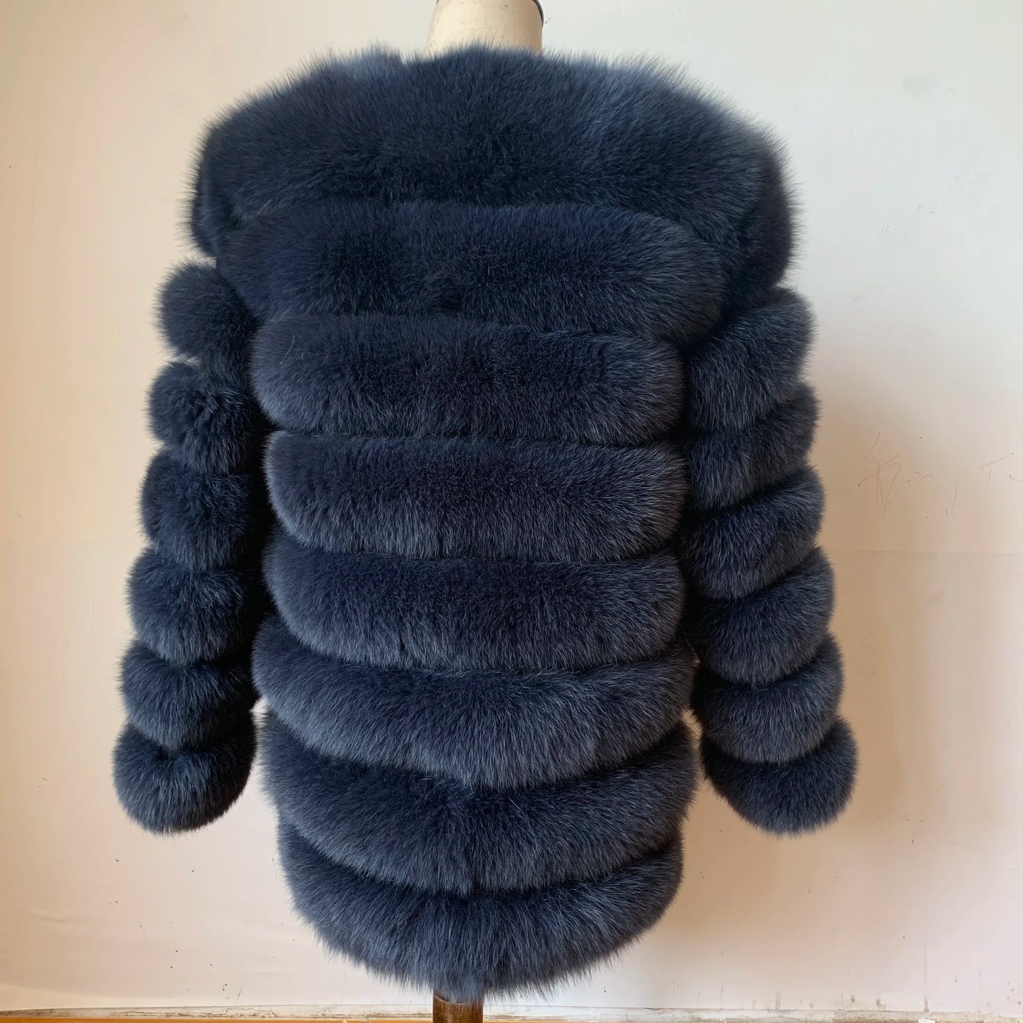 NEW Style Length Sleeves 4in1 Real Fur Coats Women Natural Real Fur Jackets Vest Winter Outerwear Women Fox Fur Coat Quality Fur