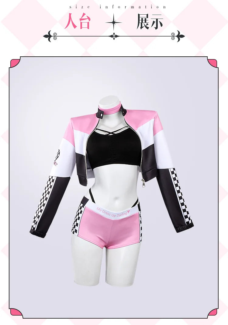 Marin Kitagawa Cosplay Costume My Dress Up Darling Race Suit Halloween Party Outfit for Women Anime Roleplay