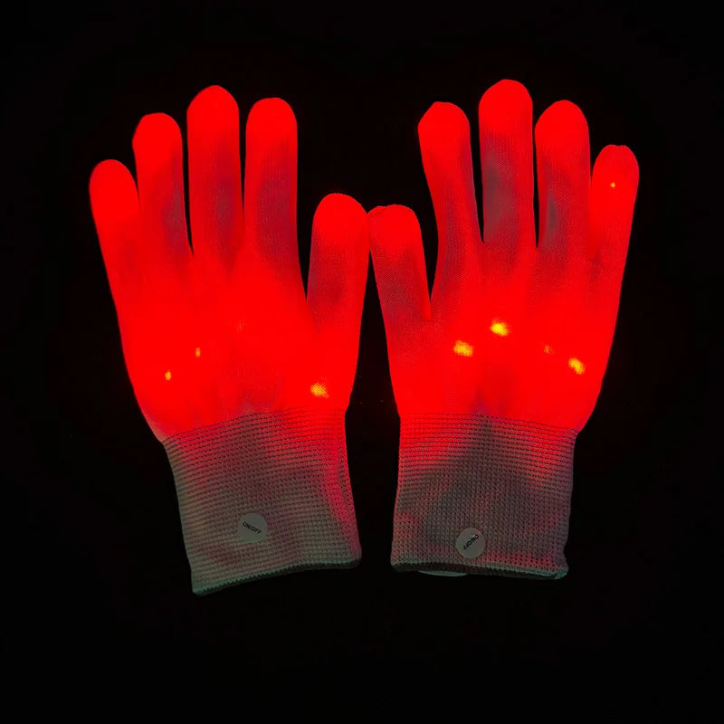 Wireless LED Neon Purge Mask & Fiber Optic Gloves, Scary Glow In Dark Mask for Halloween Carnival Cosplay Bar Birthday Party