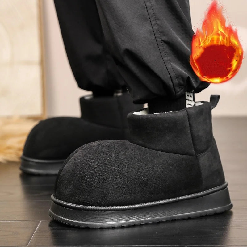 Popular Men's Big-Toe Snow Boots with Plush Lining and Warm Cotton Shoes