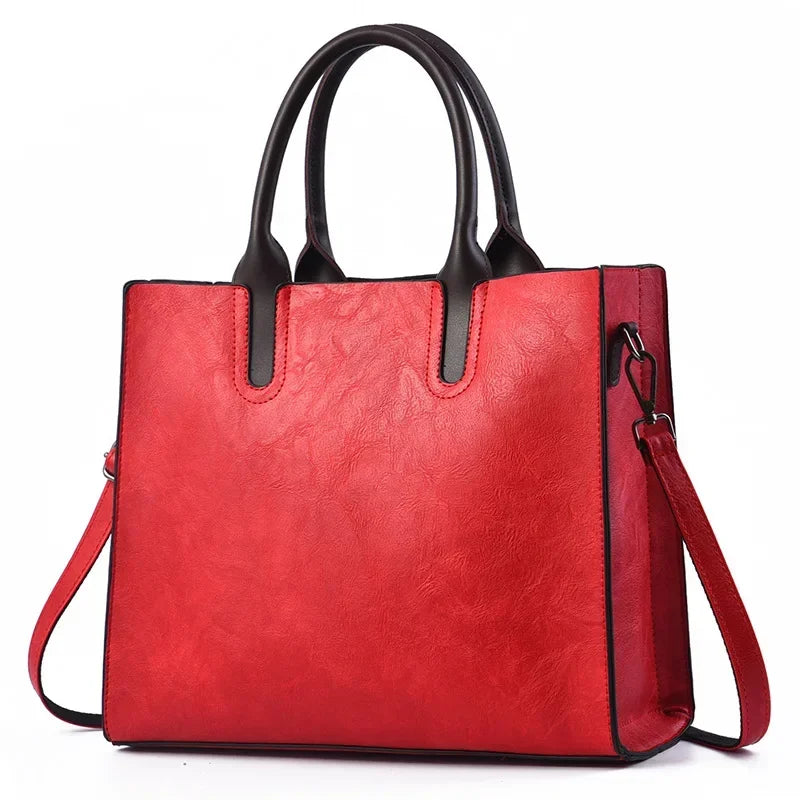 Large Capacity Women's Casual Tote Bag Women Leather Handbags Ladies Square Shoulder Bag Bolsas Femininas Fashion Crossbody Bag