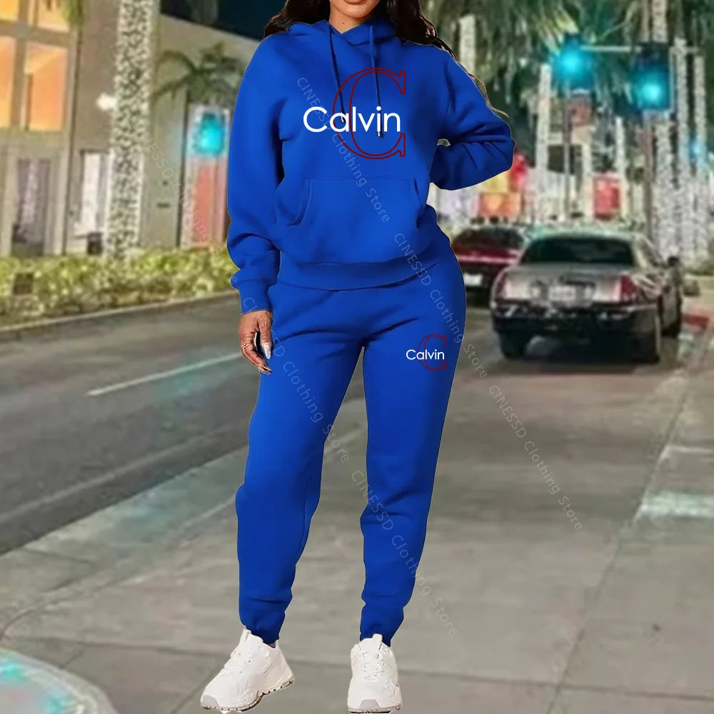Hoodies Women Pants Sets Sweatshirt And Sweatpant Full Outfit Spring Autumn Loose Fit Stylish Trendy Designer Clothing Women Set