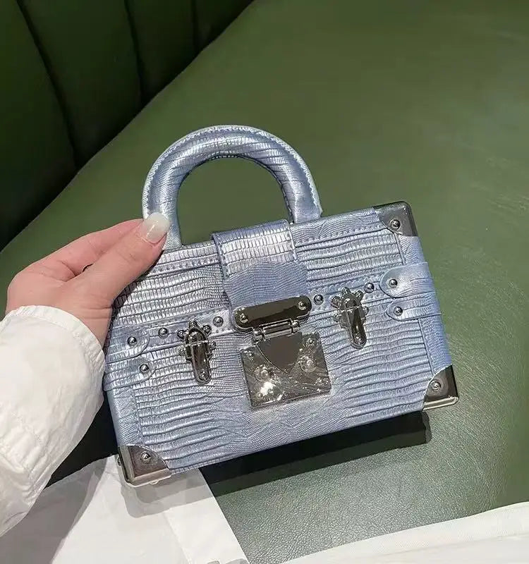 Luxury Brand New Handbag Gradient Color Leather Lizard Pattern Crossbody Box Bags for Women Sac À Main Femme
