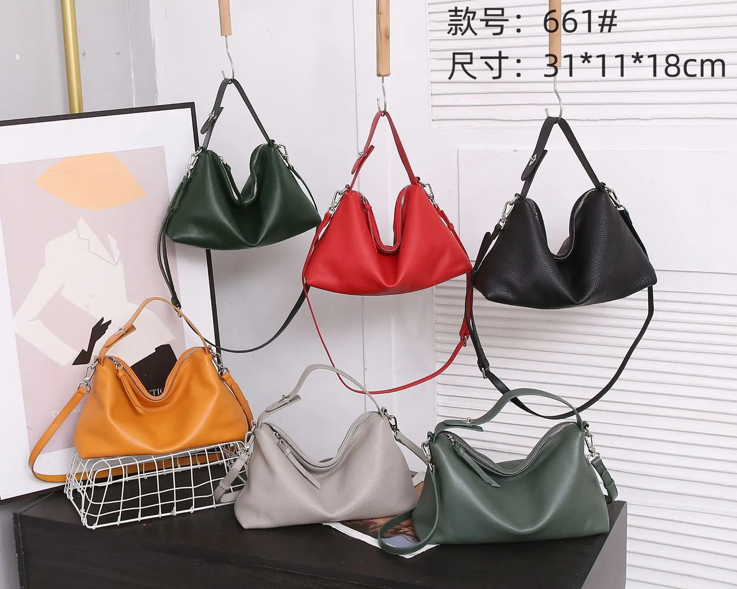 Vintage Messenger Bag Red Mom Bag Leather Bag Soft Leather Large Capacity Minimalist Crossbody Bag Women Female Luxury Bag
