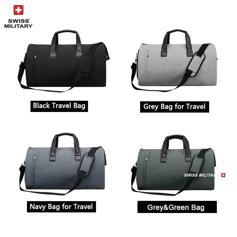 SWISS MILITARY New Men's Business Garment Bags Large Multifunctional Foldable Suit Bag with Shoes Bag Gym Bag Shoulder Bags