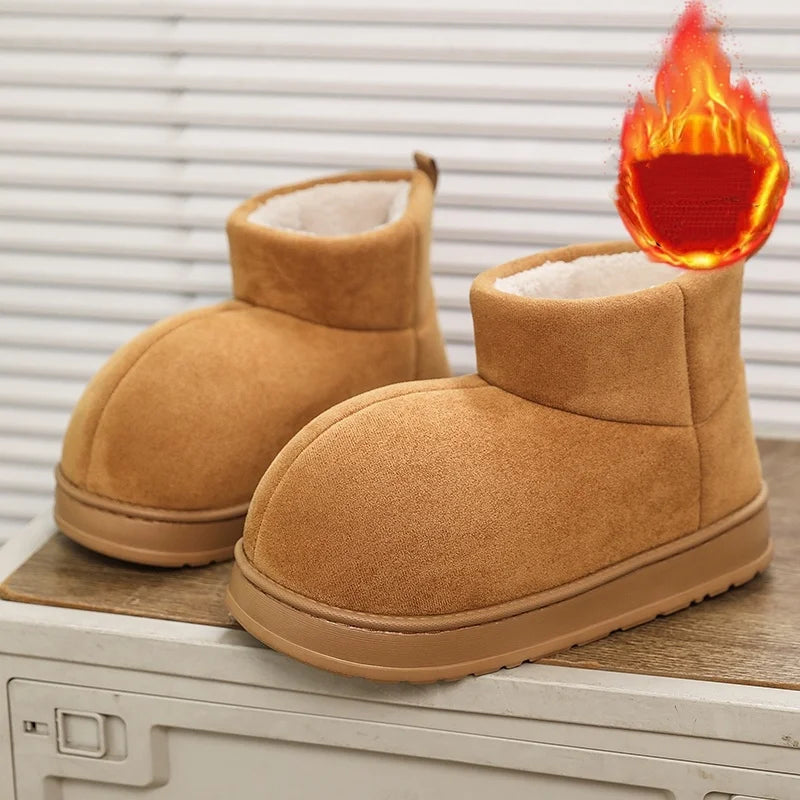 Popular Men's Big-Toe Snow Boots with Plush Lining and Warm Cotton Shoes