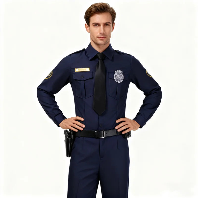 Halloween Policeman Costumes adult Party Carnival Police Uniform men Army Policemen Cosplay Clothing Sets Party Performance