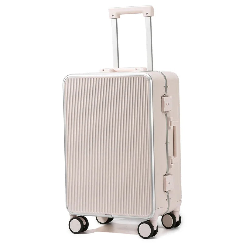Sturdy Aluminium Frame Suitcase 28 inch Large Size Drop-resistant Trolley Case Business Suitcase 20 inch Boarding Box TSA lock