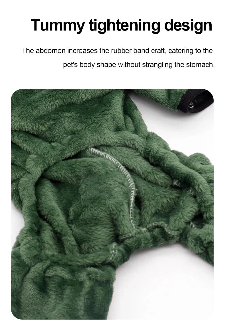 Pet Cat Dog Halloween Dog Clothes for Small Dogs Funny Dinosaur Cosplay Costume Winter Warm Cat Coat Fleece Hoodies Sweater