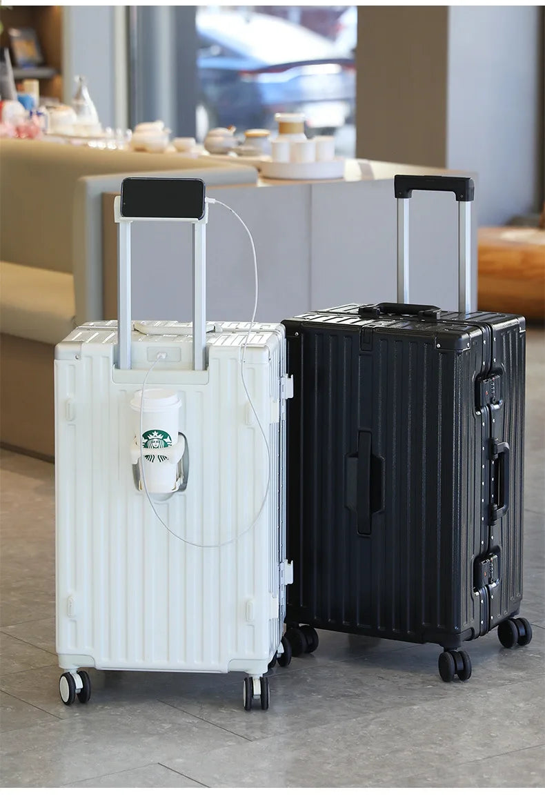 Large Capacity Suitcase 30/32 inchThickened Strong and Durable Aluminium Frame Luggage Trolley Case 20-28 inch Carry-on Suitcase