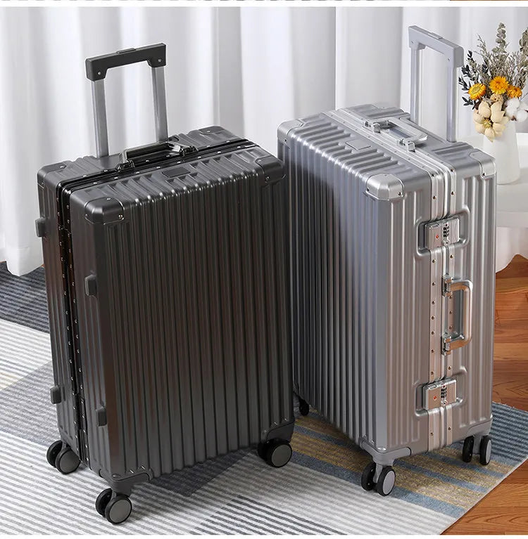 Carrier 28-inch Large-Capacity Suitcase Aluminum Frame Thickened Trolley Case Business Luggage Combination TSA Lock