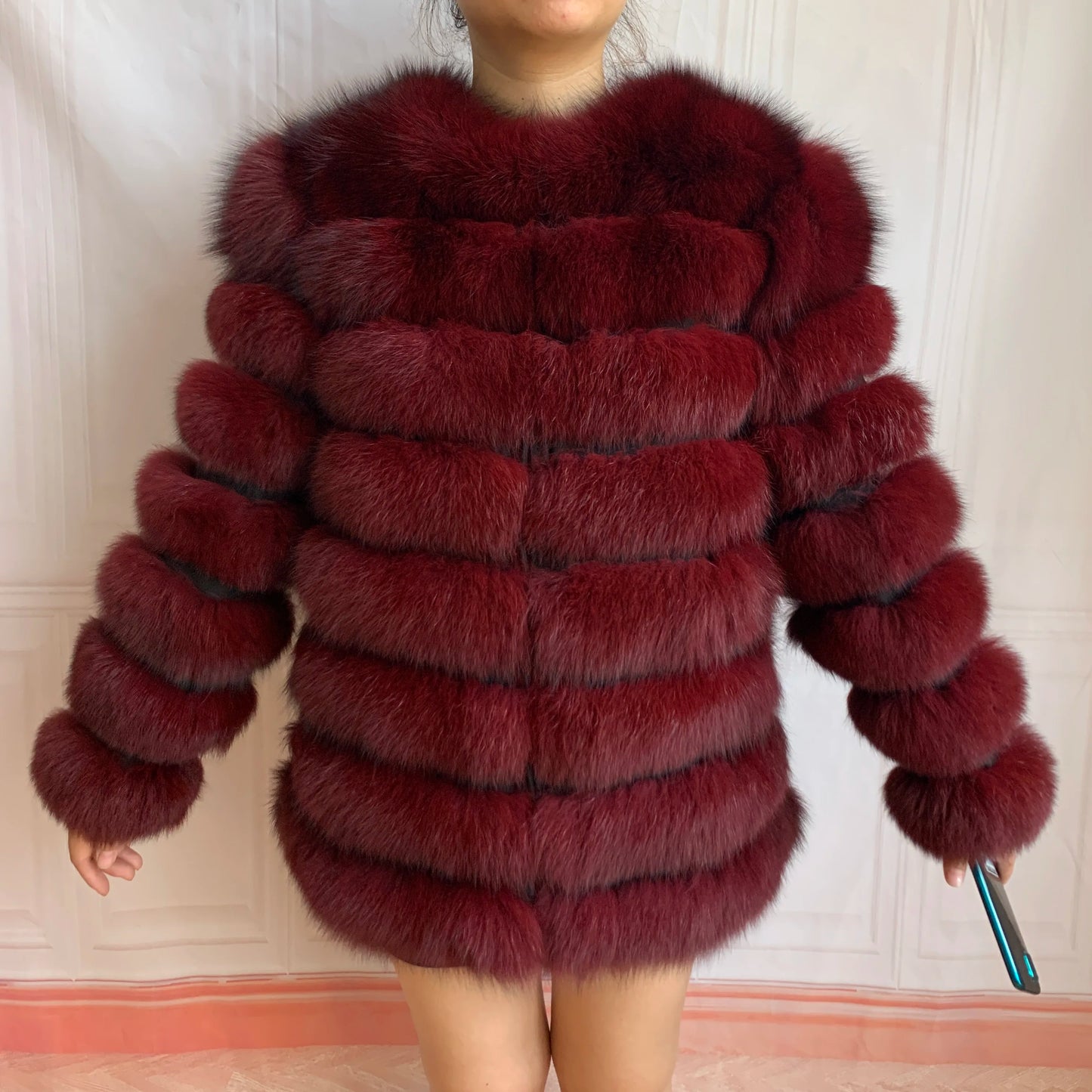 NEW Style Length Sleeves 4in1 Real Fur Coats Women Natural Real Fur Jackets Vest Winter Outerwear Women Fox Fur Coat Quality Fur