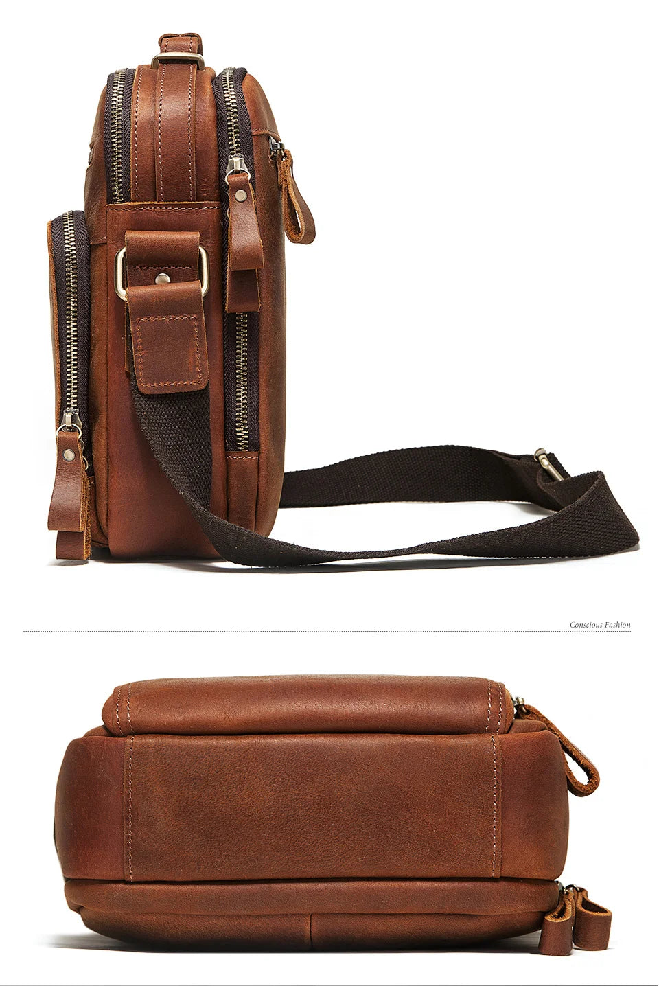 HUMERPAUL Men's Cowhide Shoulder Bag Casual Crossbody Bags Full Grain Leather Multifunctional Ipad Messenger Handbag Quality