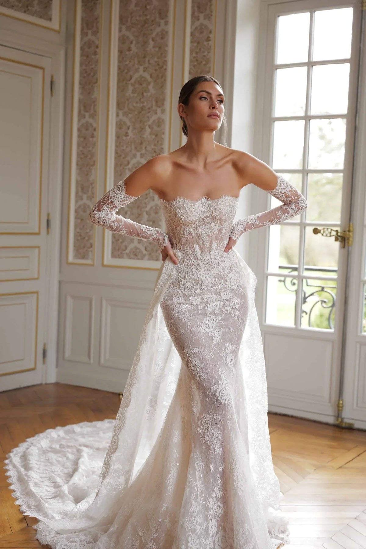wedding dress Sexy Lace Mermaid Wedding Breathtaking Off Shoulder Long Sleeves Bridal Gowns Dress vestidos de novia