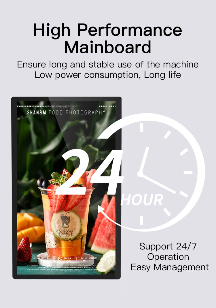 2026newUltra-thin 14 Inch Wall Mounted Android 14 POE Tablet Touch Screen Display 8-core CPU HDMI Input Smart Home Panel