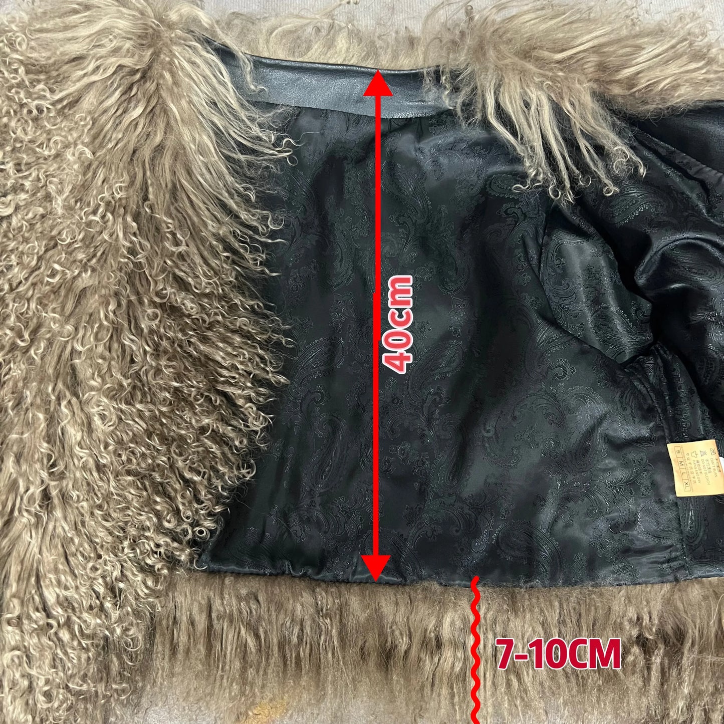 Aulande New Women Winter 100% Real Fur Mongolian Sheepskin Coats Short  40 CM Standing Coller Fashion High Quality Sheep Jacket
