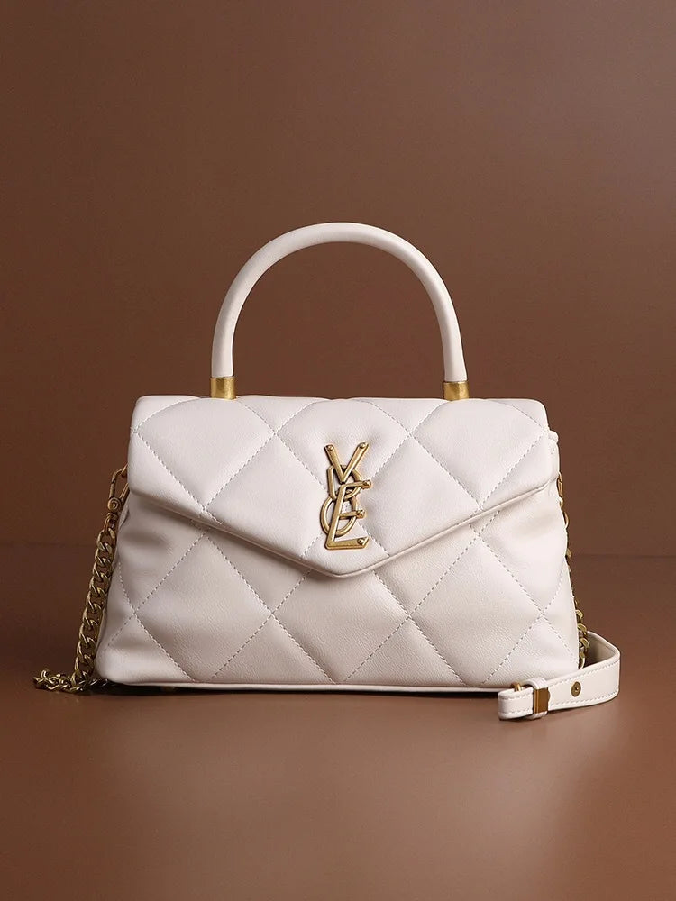 2025 new high-end diamond grid handbag fashion chain versatile shoulder crossbody bag