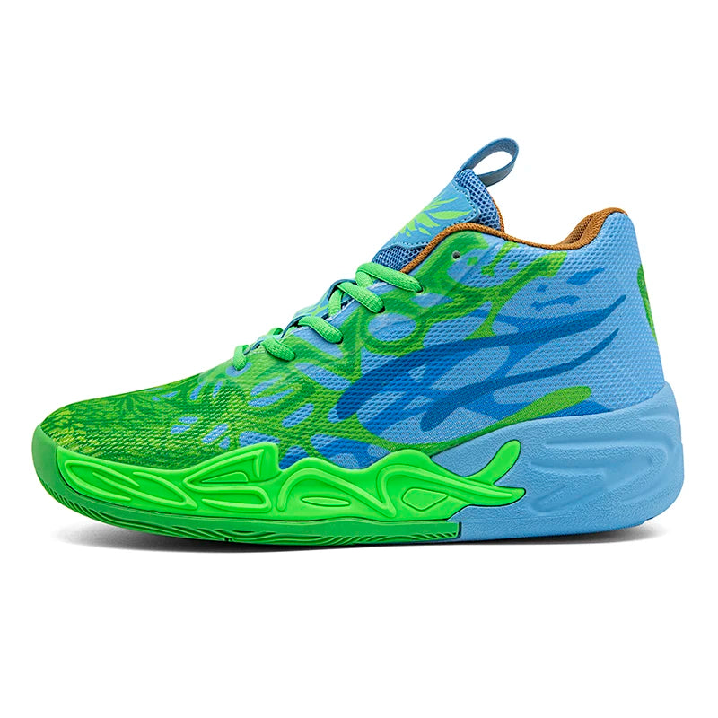 High Top Basketball Shoes for Men Women Anti-Slip Outdoor Sports Sneakers Breathable Athletic Training Shoes for Gym Running