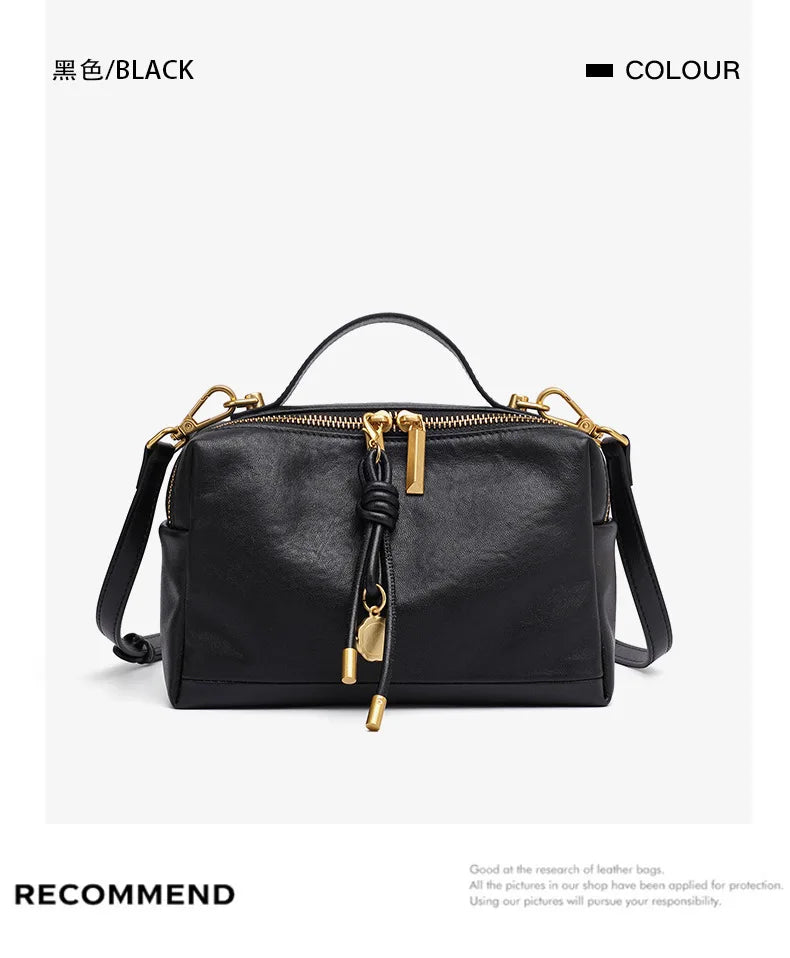 YANATARI Luxury Handbags Female Crossbody Bags Shoulder Bag Women Bags New Fashion 2026 Genuine Cowhide Leather Satchel