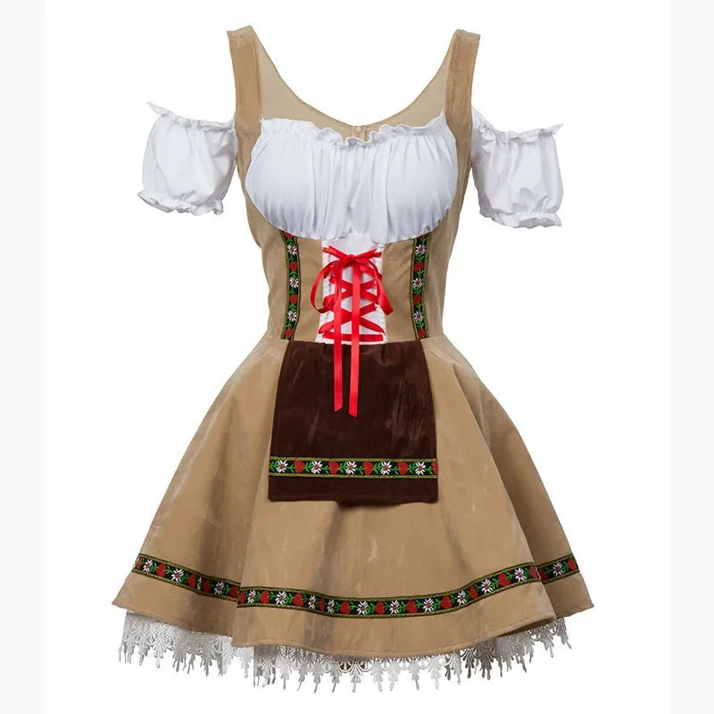 Couples Oktoberfest Costume Parade Tavern Bartender Waitress Outfit Cosplay Halloween Carnival Party Fancy Dress
