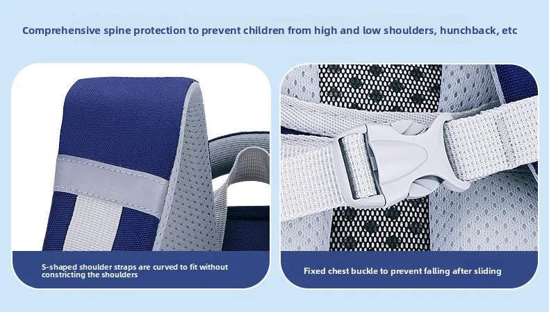 2025 New Design Large Capacity Ergonomic Teen School Backpack Waterproof Lightweight Spine Protection for Grades 1-3-6 Students