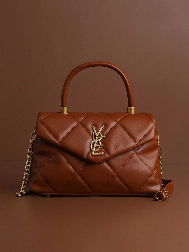 2025 new high-end diamond grid handbag fashion chain versatile shoulder crossbody bag